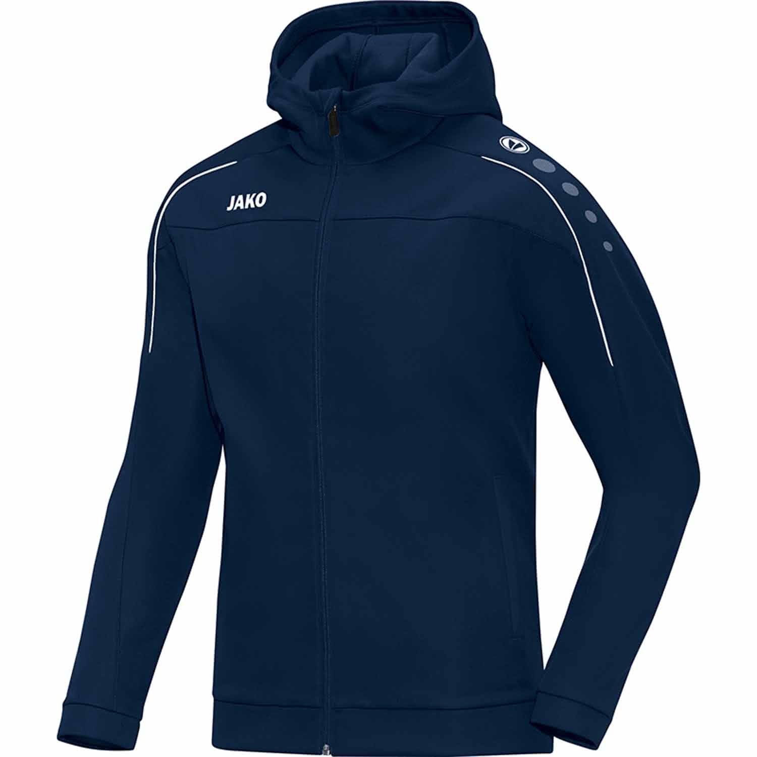 JAKO Women's Classico Hooded Jacket, Navy, 46 (EU)