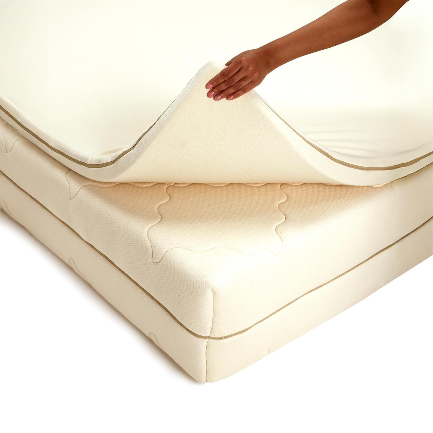 kasiemobi 100% Natural Organic Soft Latex Mattress Topper|20 Years Warranty|Supersoft Knitted Fabric with Ezie Zipper Cover Sleepers|2-Inch Thickness, Single Size(75x36x2 inches)|Soft-image-44
