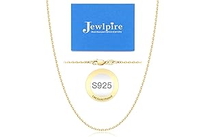 Jewlpire Italian Chain Necklace | 14K Solid Gold over 925 Sterling Silver