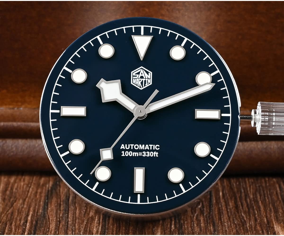 San Martin 38 mm SN0107G męski zegarek sportowy w stylu vintage emaliowana tarcza płatek śniegu ręce NH35 luksusowy eksploruj automatyczny mechaniczny