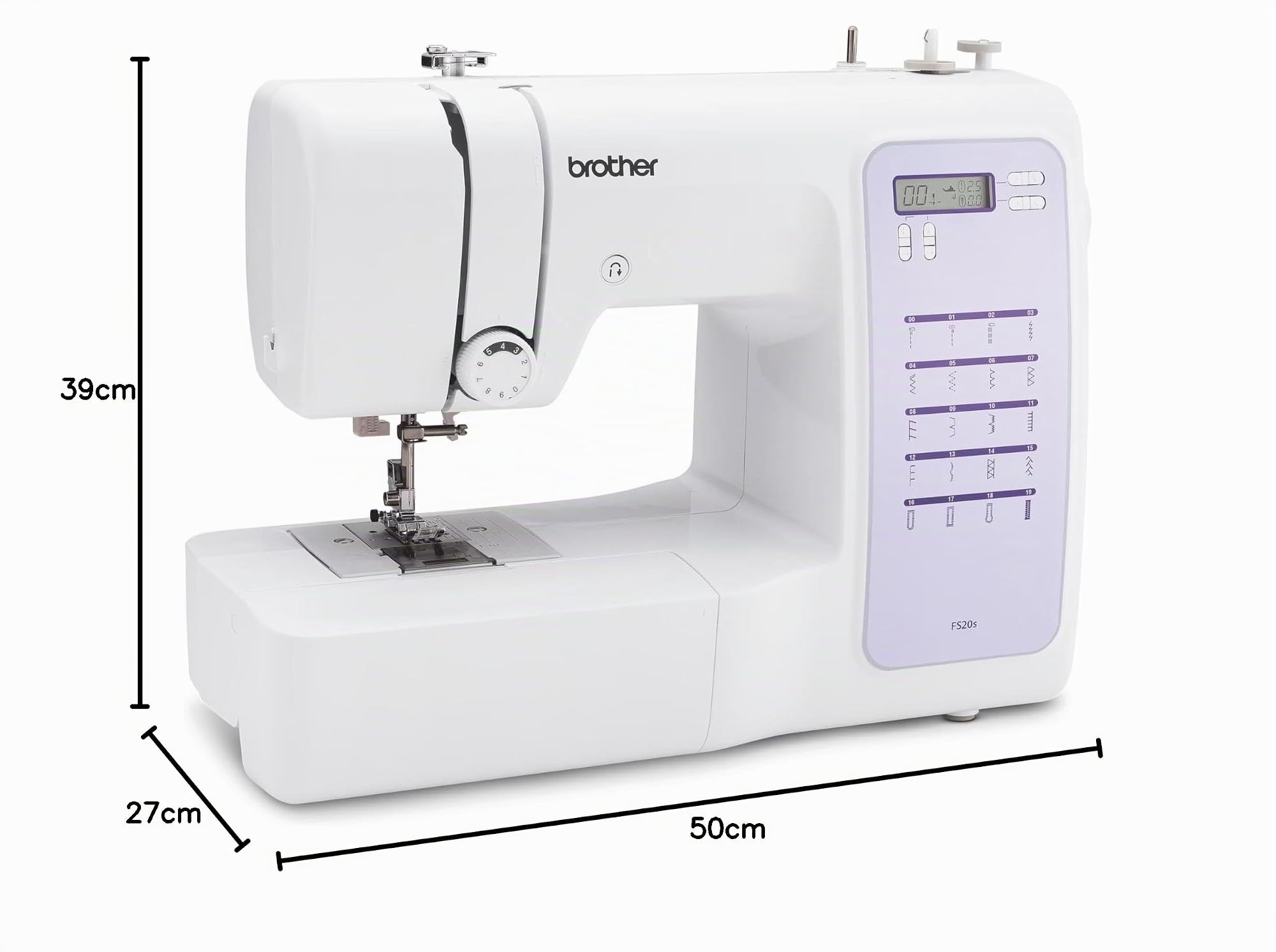 Brother FS20S Máquina de coser Electrónica, 32 funciones de costura, Portatil