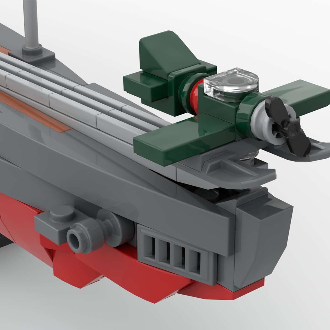 Torquino Model łodzi podwodnej I400 w skali 1/300, wojskowy model okrętu podwodnego, kolekcjonerski zestaw konstrukcyjny, prezenty do dekoracji domu i biura, 506 sztuk