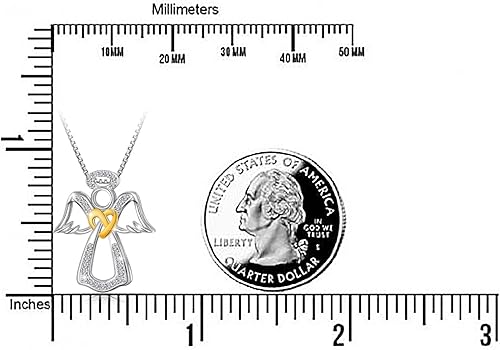 Miniatura 6 de DAOCHONG Collar de ángel de la guarda para mujer, plata de ley, con colgante de alas "You Are My Angel", regalo de joyería para niñas