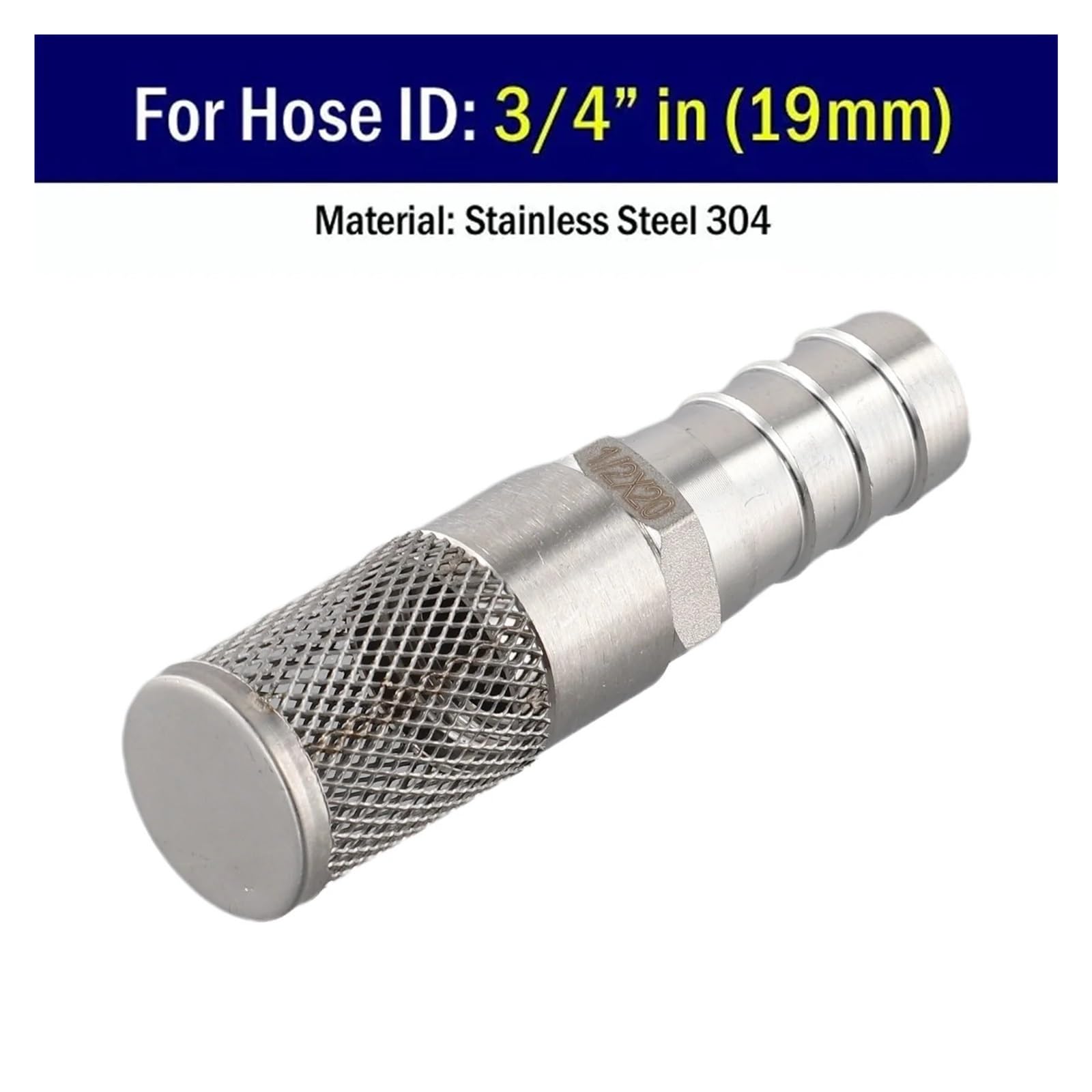 Myjka ciśnieniowa, 304 SS Filtr z króccem do węża 3/4 cala (19-20 mm) do pompy cząstek stałych Paliwo Gaz Woda(19mm)