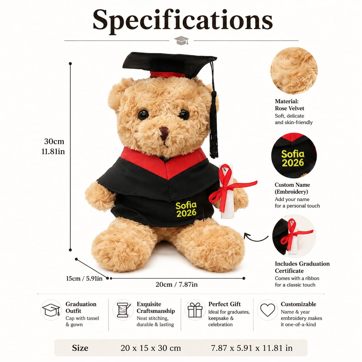 Personalised Photo Bunny Teddy Bear - Image 3