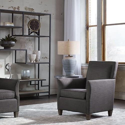 Miniatura 5 de Uttermost Lámpara de mesa Pelia Cerámica Azul y Gris