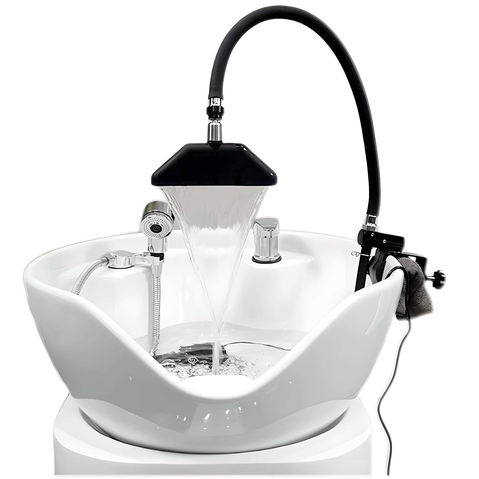Cadre de circulation de l'eau pour soulager la nuque au bac de lavage