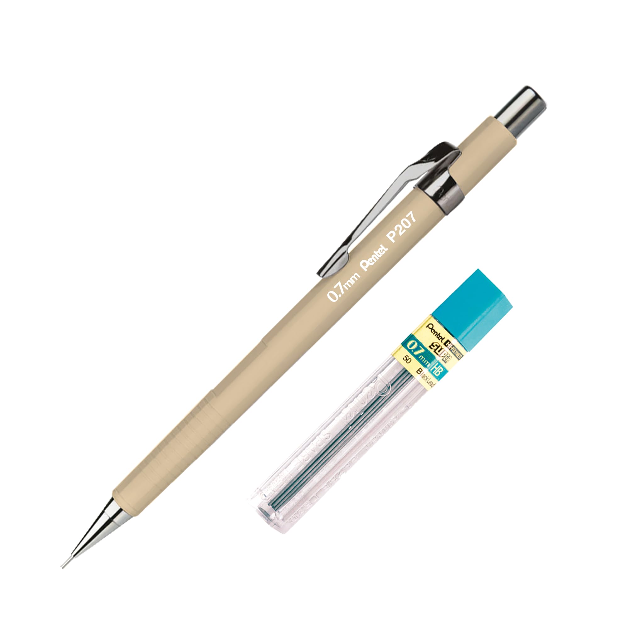 Pentel Lapiseira 0.7mm Kuwazomê Bege + Grafite SM/P207-JYM
