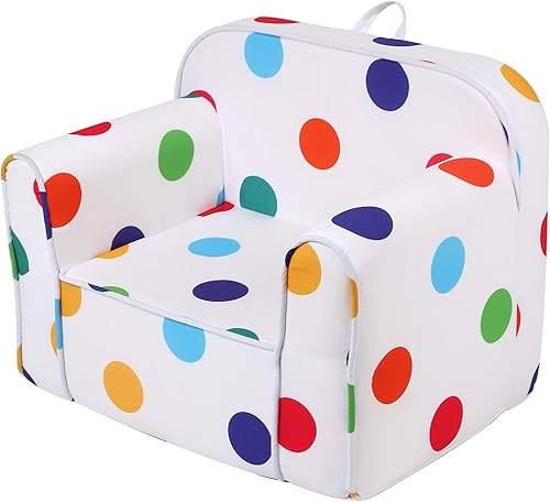 MOMCAYWEX Comfy - Sofá para niños, silla de espuma para niños pequeños con asa de transporte, silla de lectura para niños y niñas, lona premium,