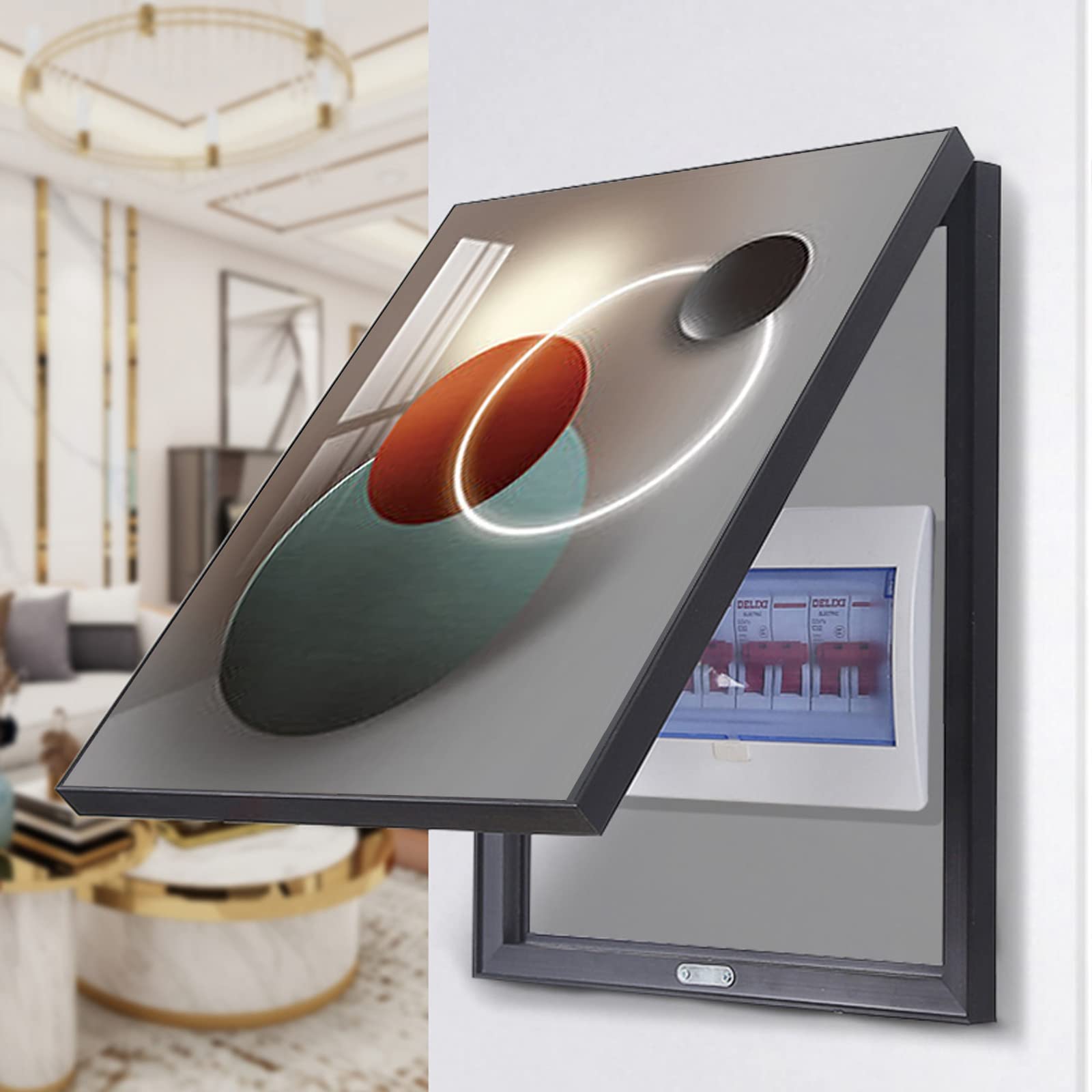 Pintura decorativa de caja de distribución, Caja de distribución de pintura decorativa Ocultar pinturas Cubierta del medidor Cubierta de protección de la decoración Medidor eléctrico Contador Cubierta