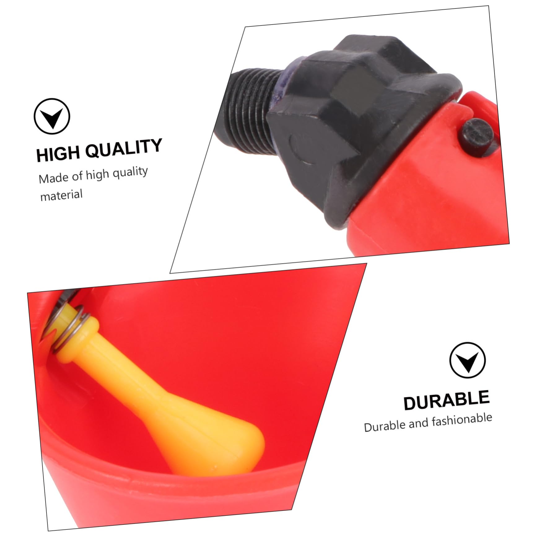 Abbeveratoio Automatico per Polli e Piccioni 30 Pezzi Abs Rosso | Dispensazione Acqua Automatica, Uso Sicuro e Pratico, per Allevamenti Avicoli Domestici e Commerciali