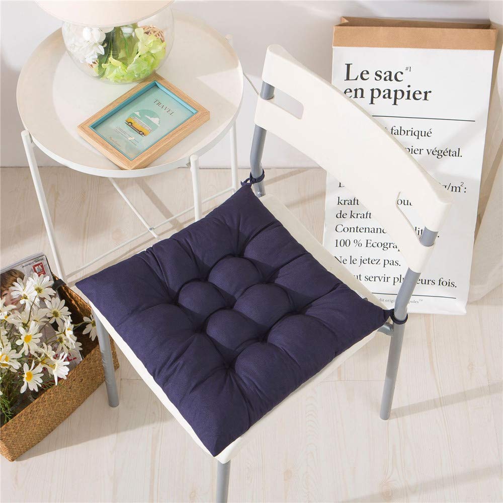 Coussin de siège bleu pour salon de jardin et chaise de cuisine lot de 4