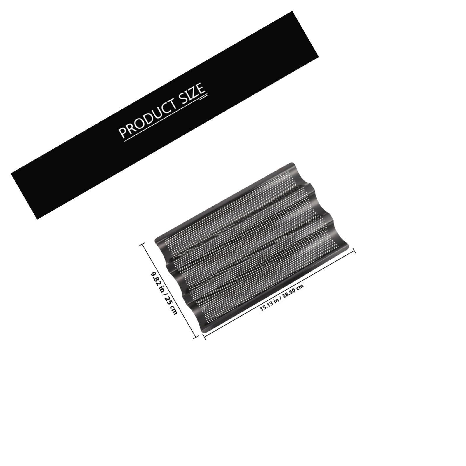 Nonstick French Bread Baking Pan aus Edelstahl Baguetteform mit Schneller Wärmeleitung und Lebensmittelechter Beschichtung für Gleichmäßiges Backen zu Hause