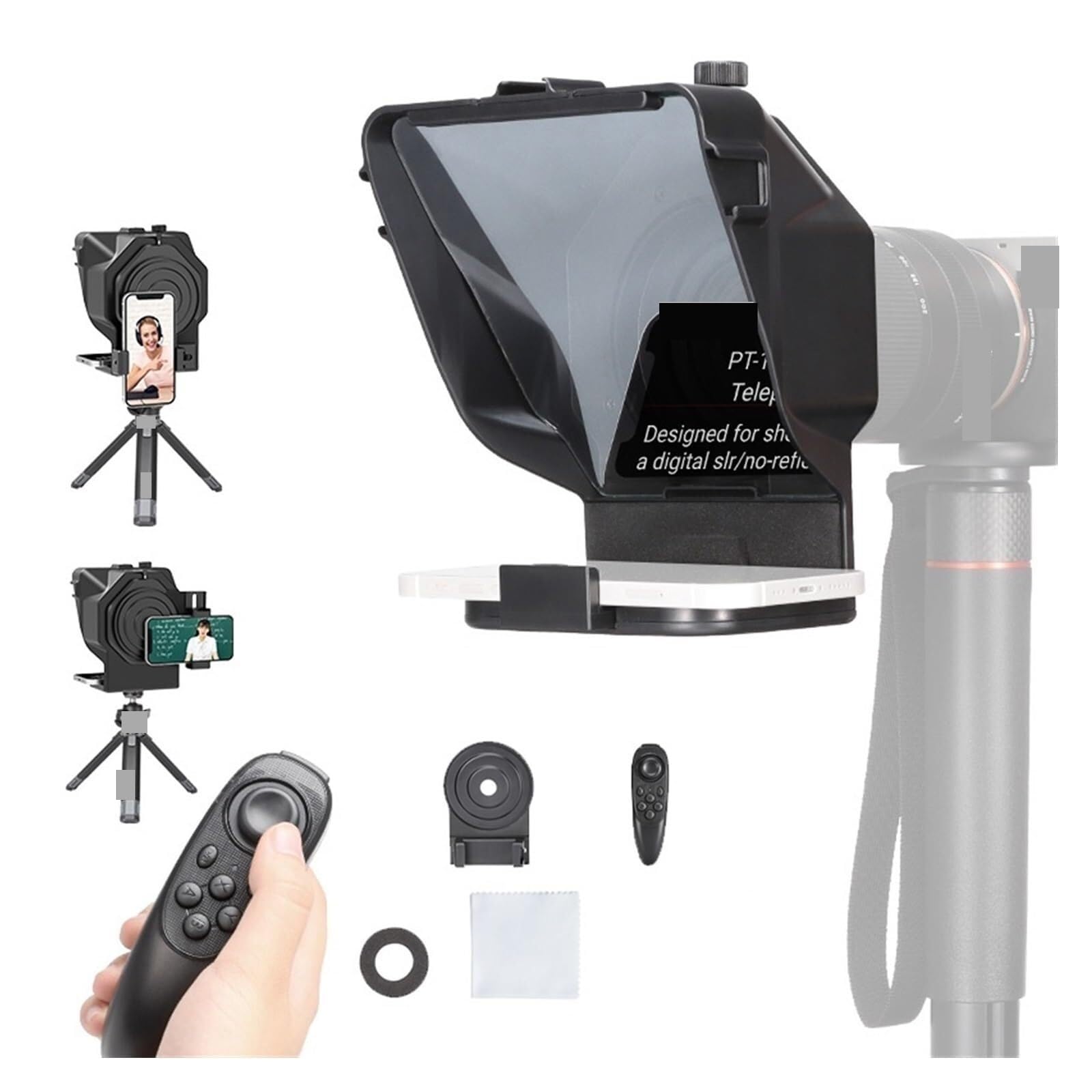 Teleprompter, Smartphone-Teleprompter Mit Fernbedienung Für Die Videoaufzeichnung Von Live-Streaming-Interviews für Live-Streaming