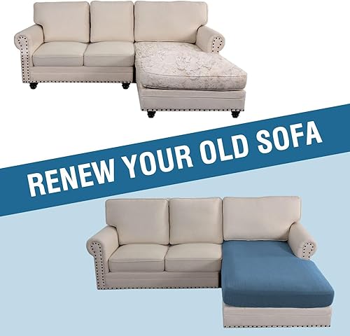 Vista 135 de Fundas de sofá modular, funda de cojín para sofá en forma de L, funda de cojín para sofá biplaza y ambos sofás seccionales izquierdo/derecho, Azul