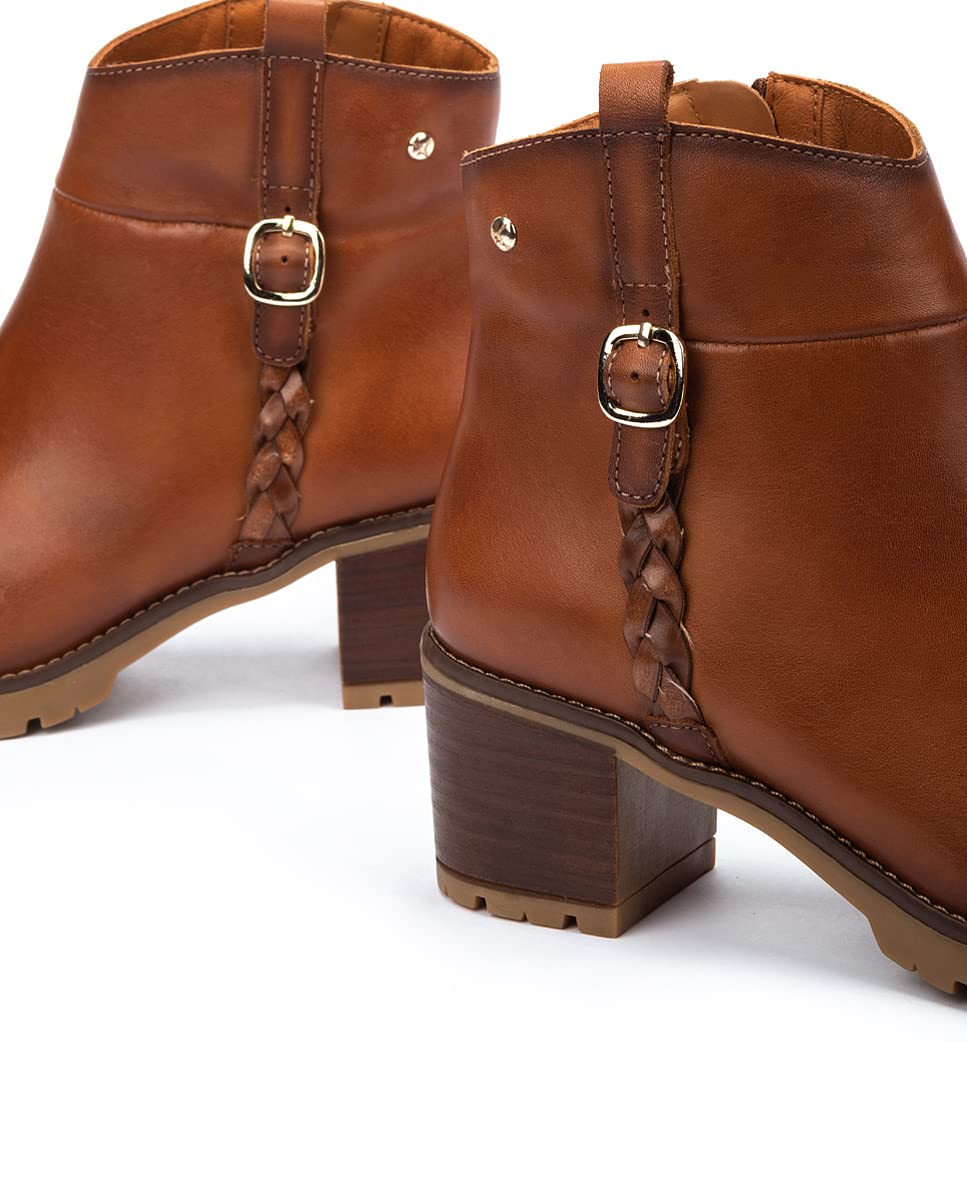 Pikolinos Stivaletti Llanes in Pelle Marrone -Altezza Tacco 6cm-