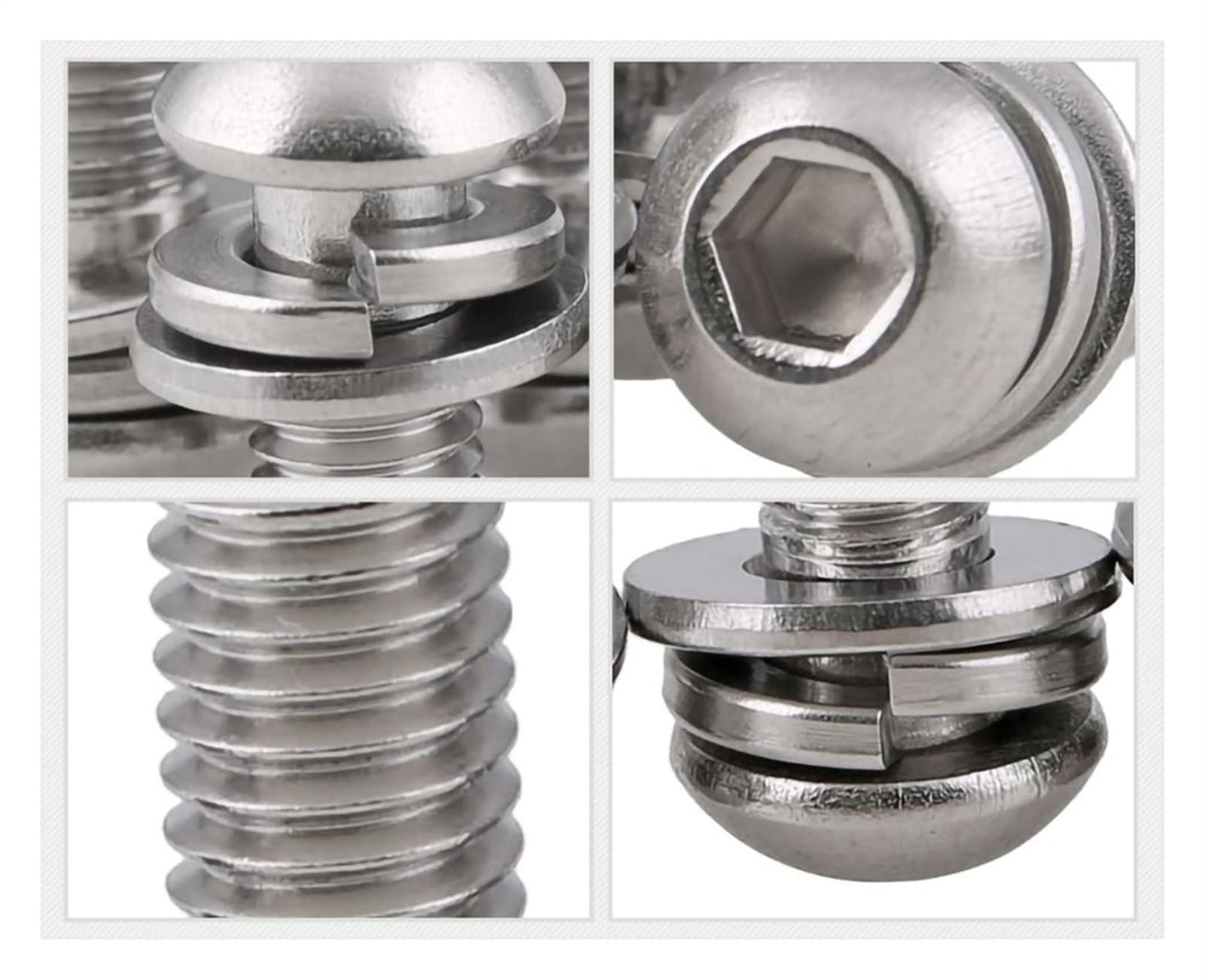 Enemy Noyz Viti Autofilettanti A Testa Esagonale #8 - Confezione Mista Lunghezze (1", 1-1/4", 1-1/2", 2") Per Lamiere Viti Onduline