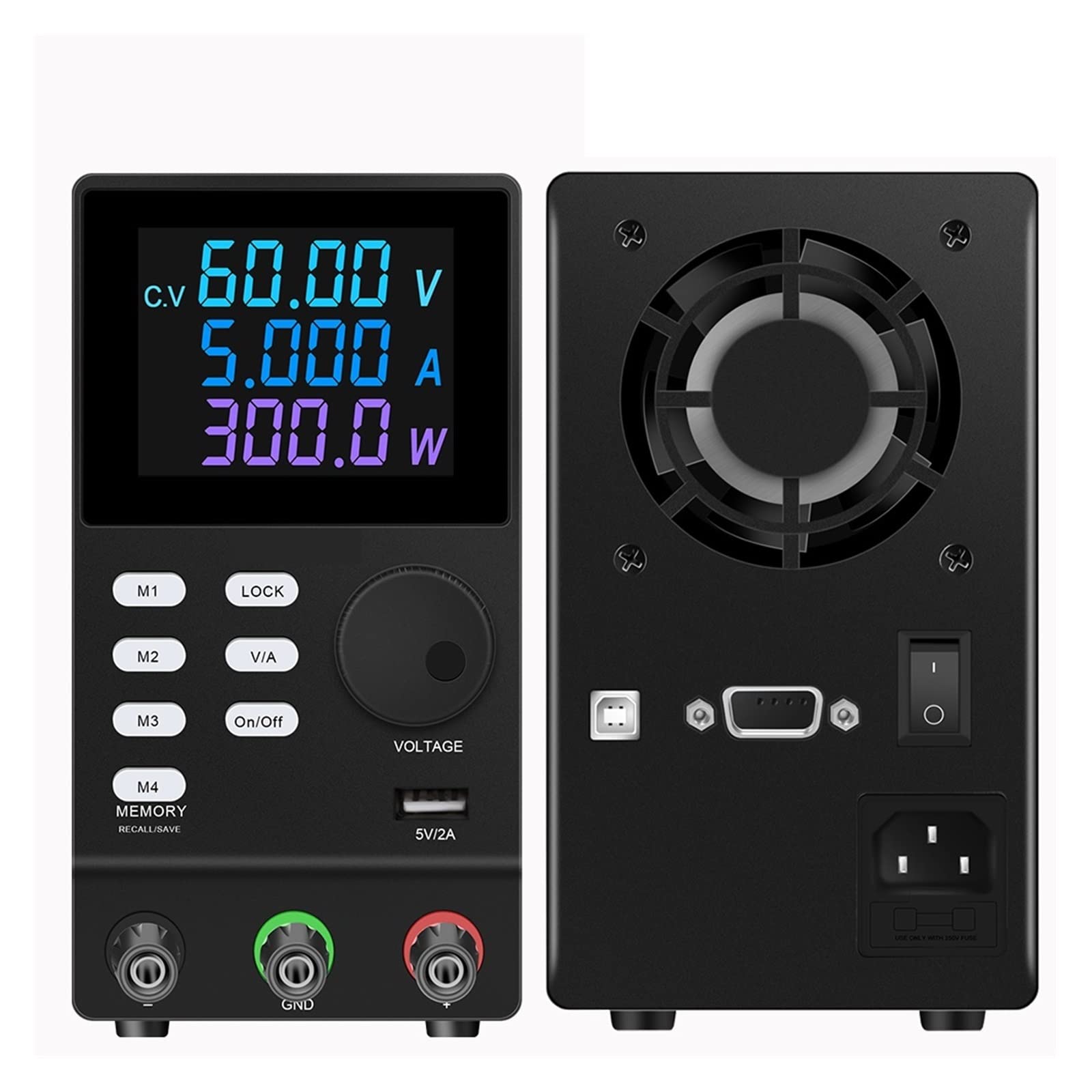 Zasilacz Laboratoryjny, Programowalny zasilacz USB DC Stół warsztatowy do konserwacji oprogramowania laboratoryjnego 30 V 10 A Regulator napięcia i prądu(SPPS605DR BLack)