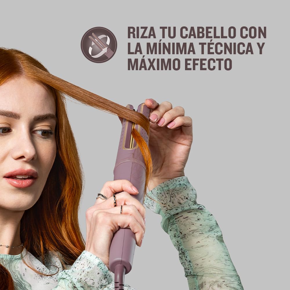 Remington rizador giratorio AIRvive con Aire Ionizado, Tecnología de Ionic Air para unos rizos duraderos (revestimiento de cerámica ultrasuave con microacondicionadores, digital, 160 a 210 °C) CI8930