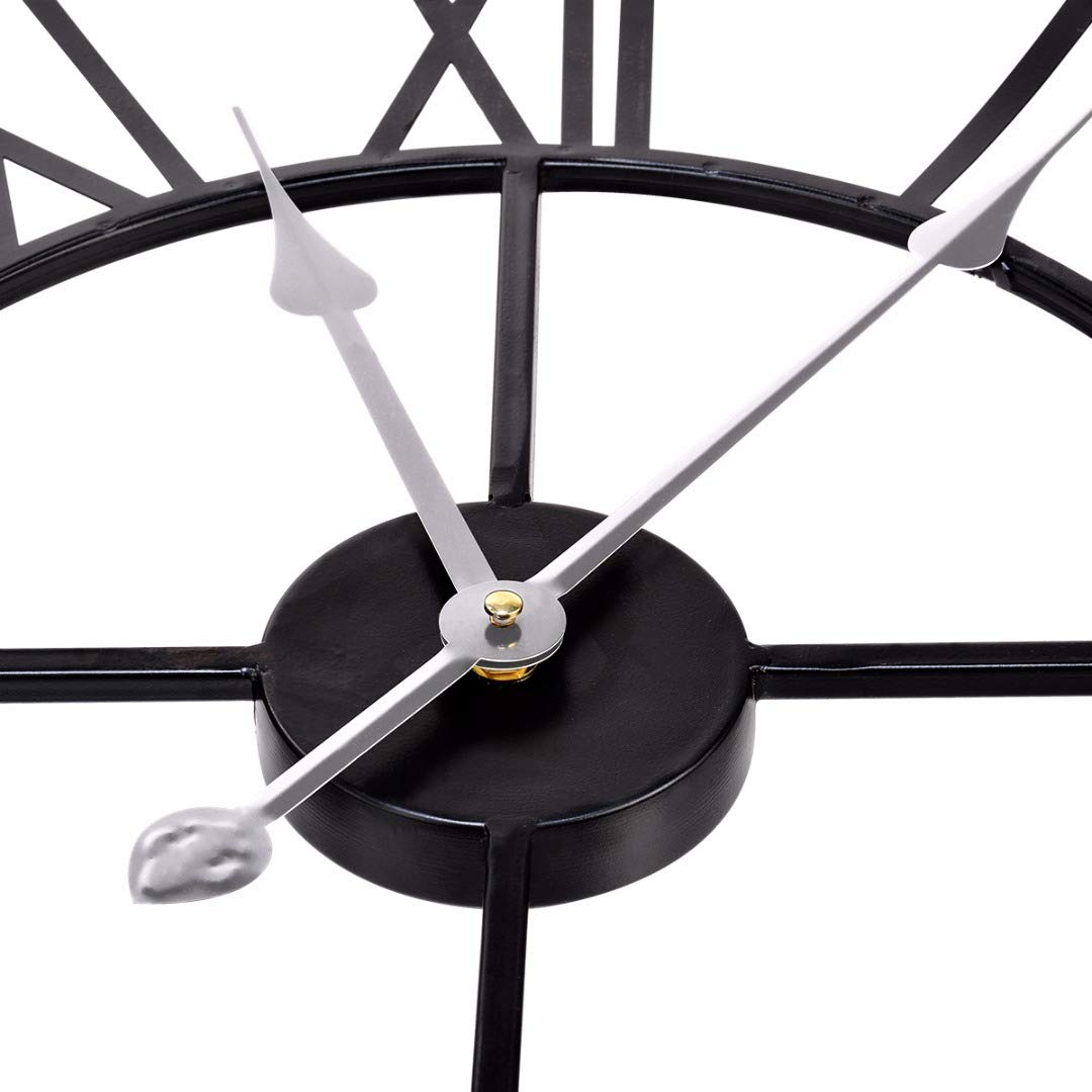 Buy 80cm Large Outdoor Garden Wall Clock Roman Numerals Giant Open Face Metal Online at