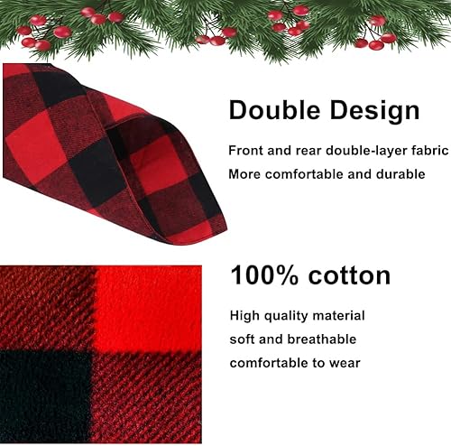 Miniatura 3 de Pañuelos para perros  2 pañuelos clásicos triangulares a cuadros para perros, pajarita, juego de pañuelos lavables para perros pequeños y medianos,