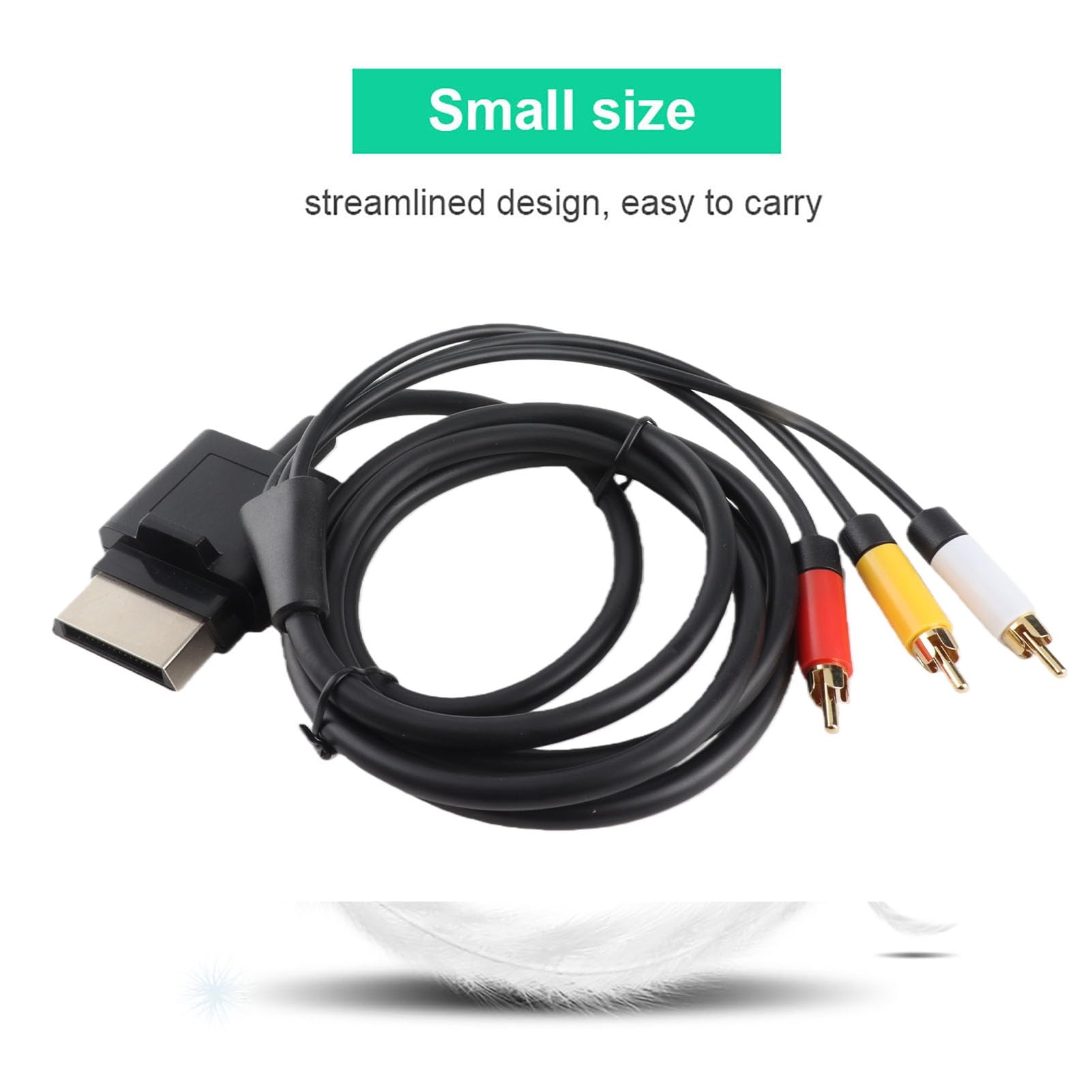 Dioche 360 Av Cable 360 Cable de Alimentación Abs 1,8 M Cfor OMPonent Abs Tv Cable Av Cable para o Video Cable para 360 Slim
