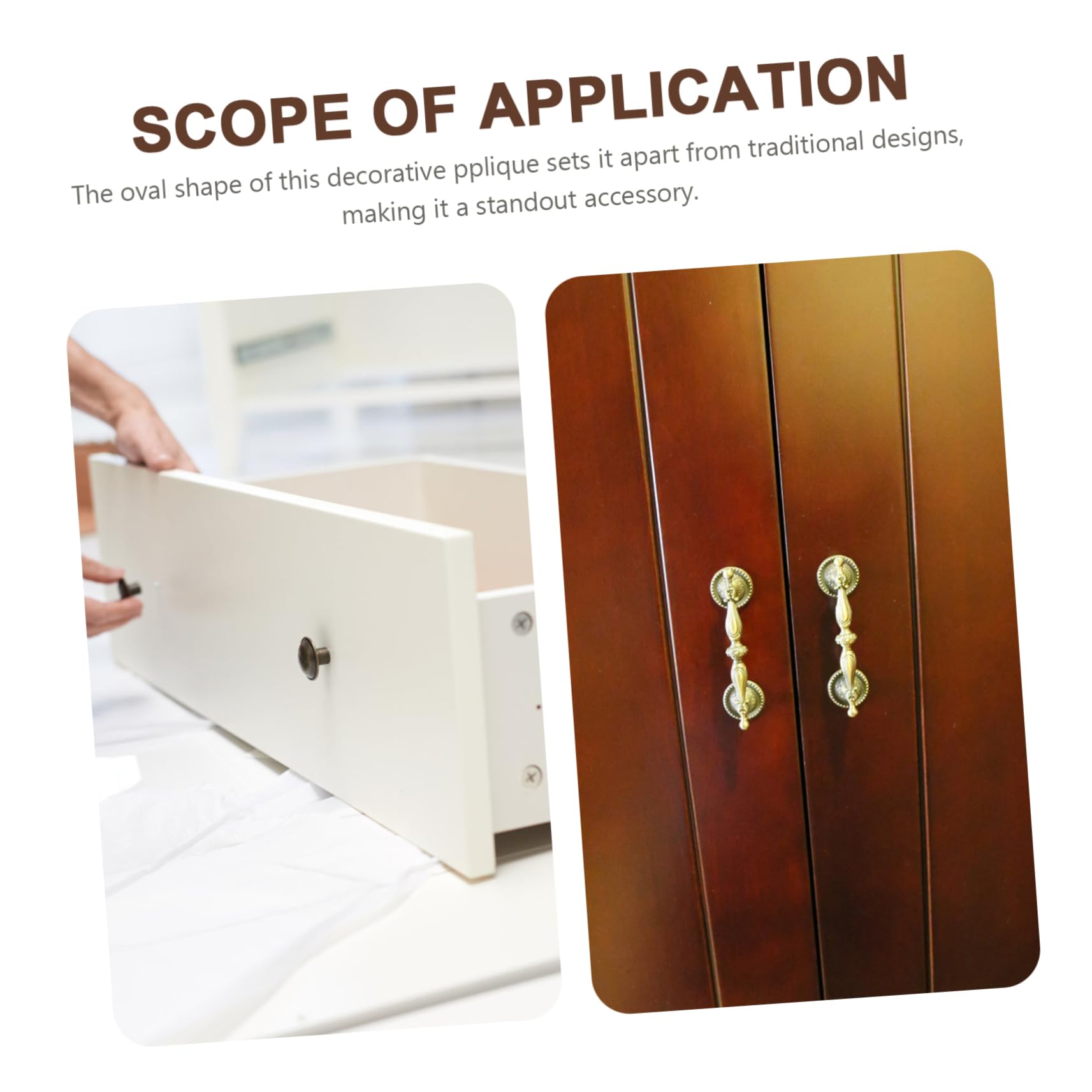 OKUMEYR Wood Carving Applique European Style Decor Room Decor DIY Furniture Decoration