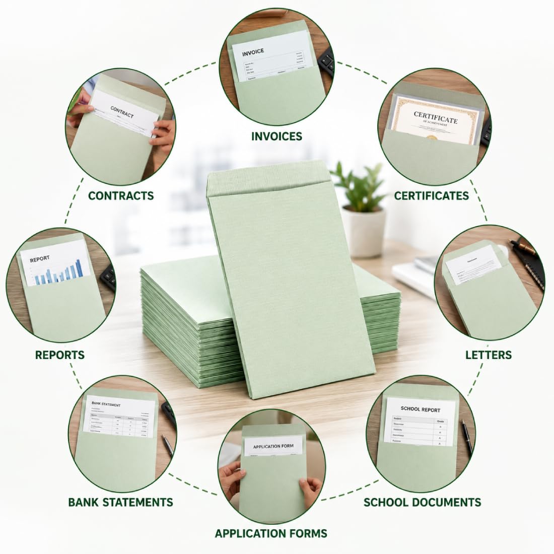 Tia Crafts A4 Cloth Lined Secure Courier Envelopes 10x12 Inches | Heavy Duty Paper Covers for Business & Legal Documents | Pack of 50 3
