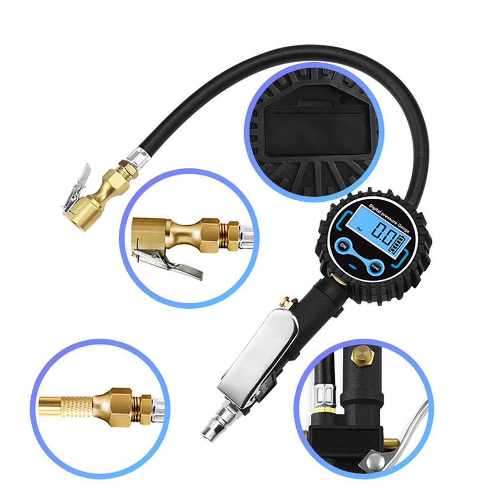 AGAATI Manometro per Pneumatici Manometro per Pneumatici Portatile Portatile Manometro per Pneumatici Monitoraggio della Pressione dei Pneumatici per la Manutenzione dei Pneumatici