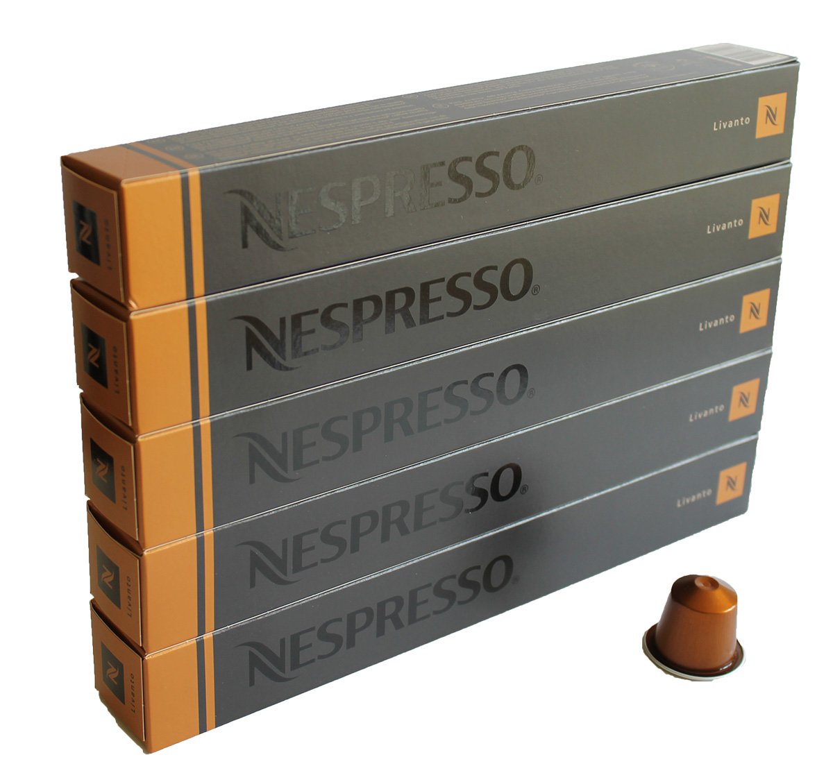 Nespresso Livanto Flavour kapsułki do kawy w kapsułkach z 5 rękawami, 50 kapsułek