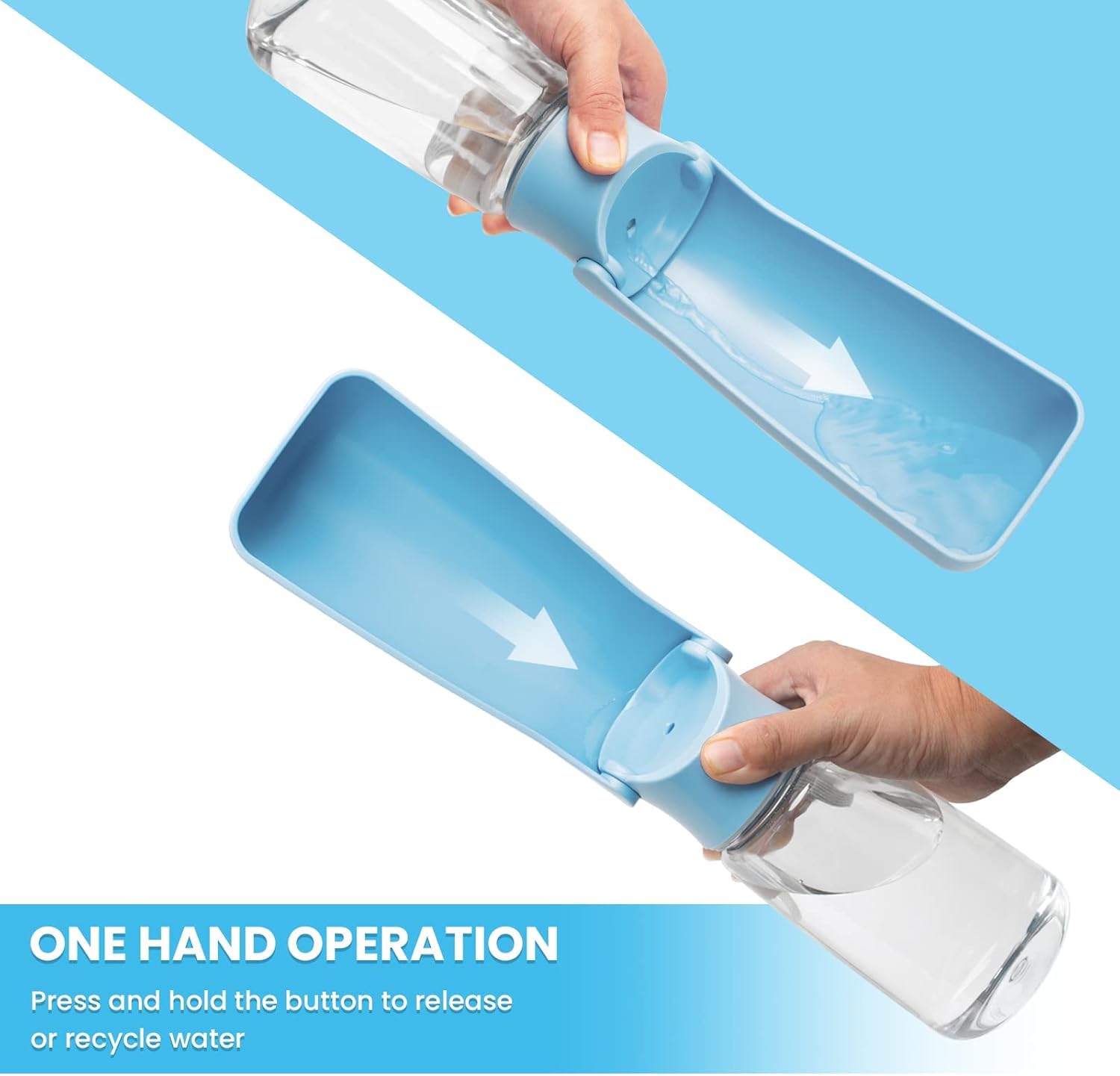 Canareen Portable Dog Water Bottle, Leak Proof Travel Water Bottle for Dogs & Cats - Image 2