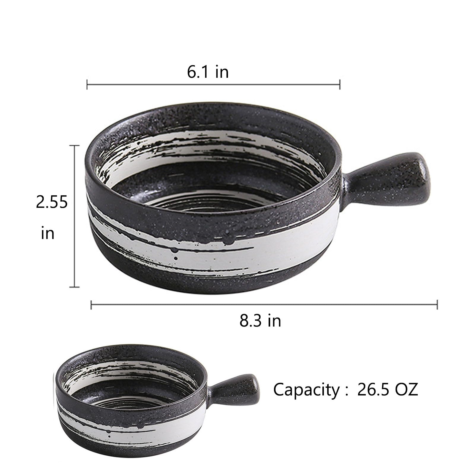 Bols à soupe avec poignée, 751,3 g, bol à soupe à l'oignon, passe au micro-ondes et au four (BB, 760 ml) BL-SP-129