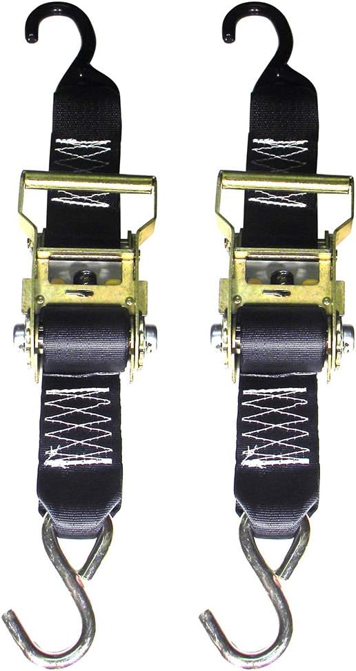 R2TTD5 - Aftermarket Replacement Heavy-Duty Ratchet Trailer Tie-Down - 2 Inch X 5 - Pair Compatible with Rod Saver