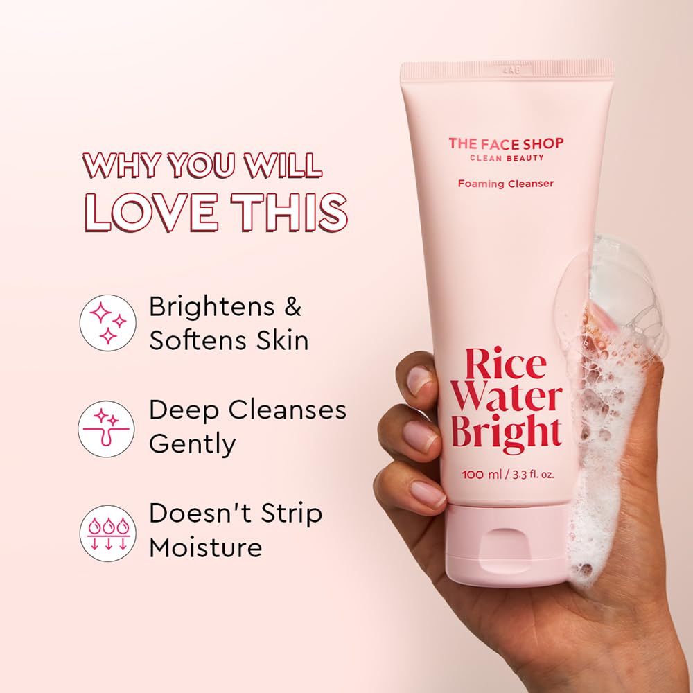 The Face Shop Rice Water Bright Face Wash - Glowing Skin -7