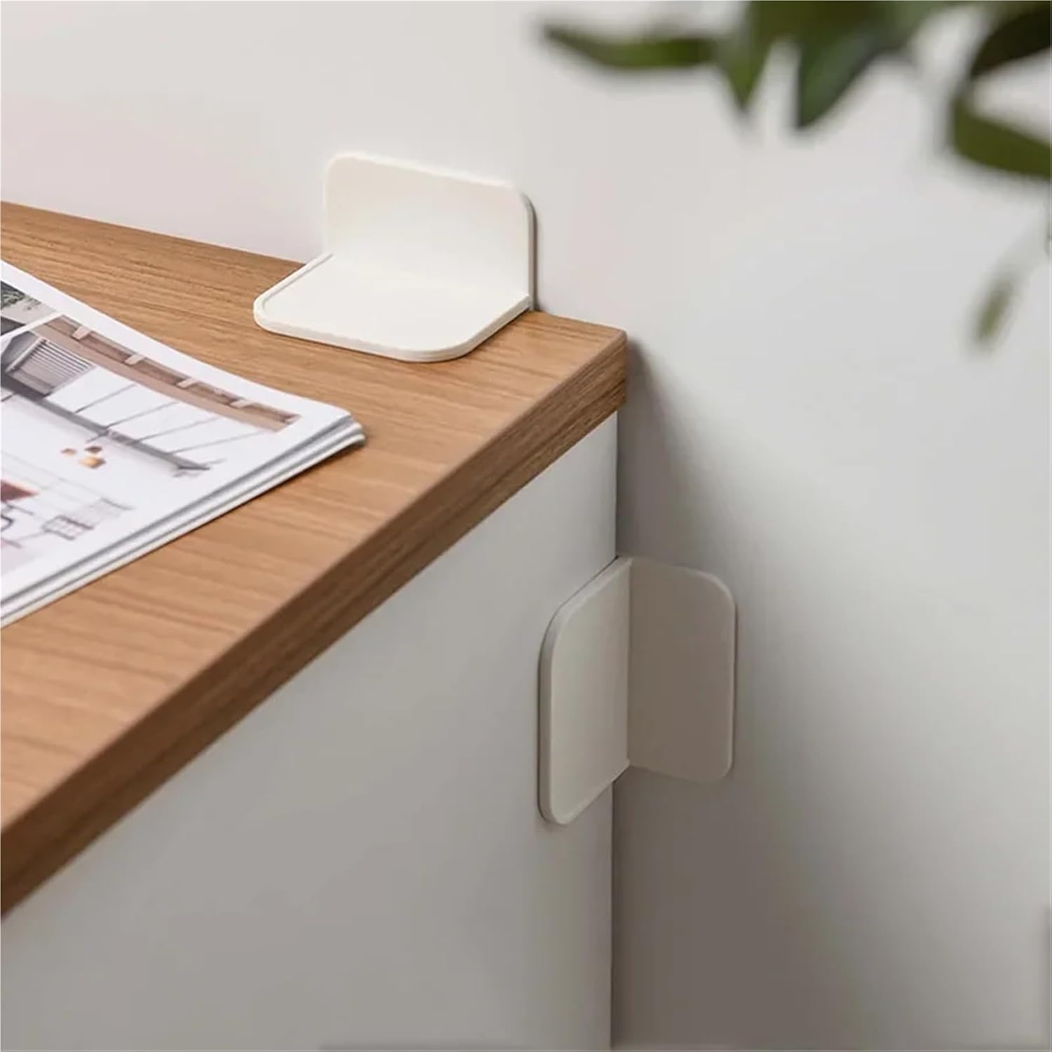 Furniture Anchors 20pcs Anti Tipping Fixator Punch-Free Wall Drawer Cabinet Shoe Cabinet Connector for Bookcases and Shelves