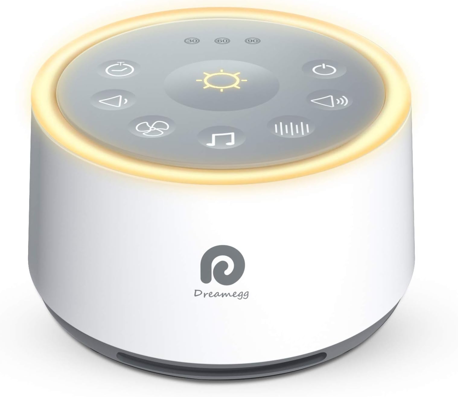D1 Sound Machine Baby - White Noise Machine for Baby with Night Light, 24 High Fidelity Sounds, Timer & Memory Feature, Noise Machine with Nursery Lamps for Adults, Home, Office (White)