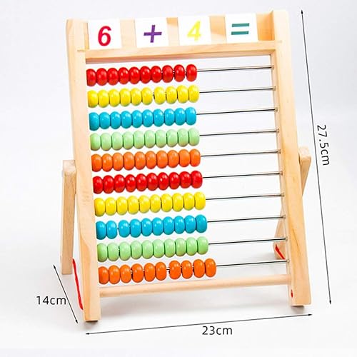 Miniatura 2 de Gadpiparty Ábaco matemático Tradicional de madera Aritmética Enseñanza Educación Temprana Suministros de Matemáticas Aritmética Cuenta Abaco Niños y