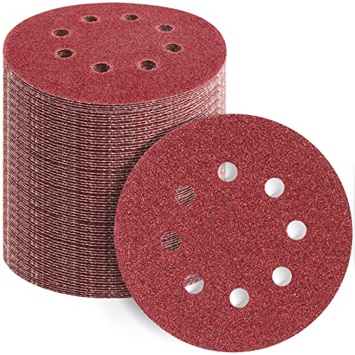 Huopueit Schleifpapier Set 225 Mm - 60 Stück Klett Schleifscheiben P60 Bis P400
