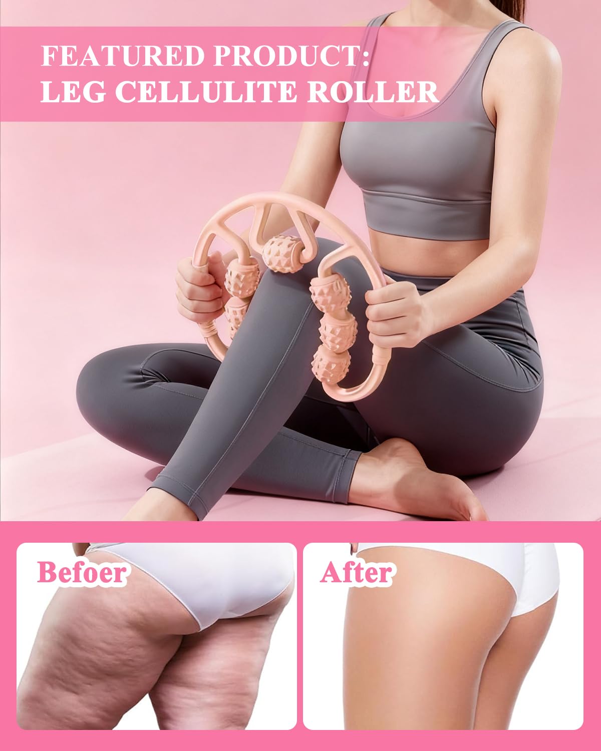 Better Me zestaw do pilatesu dla kobiet, zestaw pierścionków i piłek, podstawowy sprzęt, z 5 taśmami oporowymi, wałkiem do masażu, akcesoria startowe do jogi, do tonowania ramion, ud i