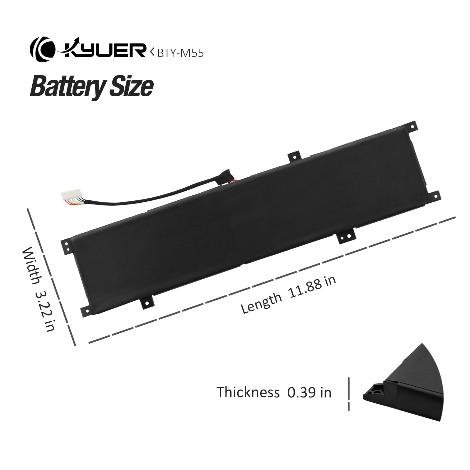K KYUER 90Wh BTY-M55 Batería para MSI Alpha 15 17 B5EEK Pulse 15 B13VFK B13VGK Pulse GL66 GL76 12UGK 12UGSZOK 12UGSZK 12UGOK Crosshair 15 17 B12UGZ B12UGZO B12UGSZ B12UGSZO Crosshair 15 R6E B12UGZ