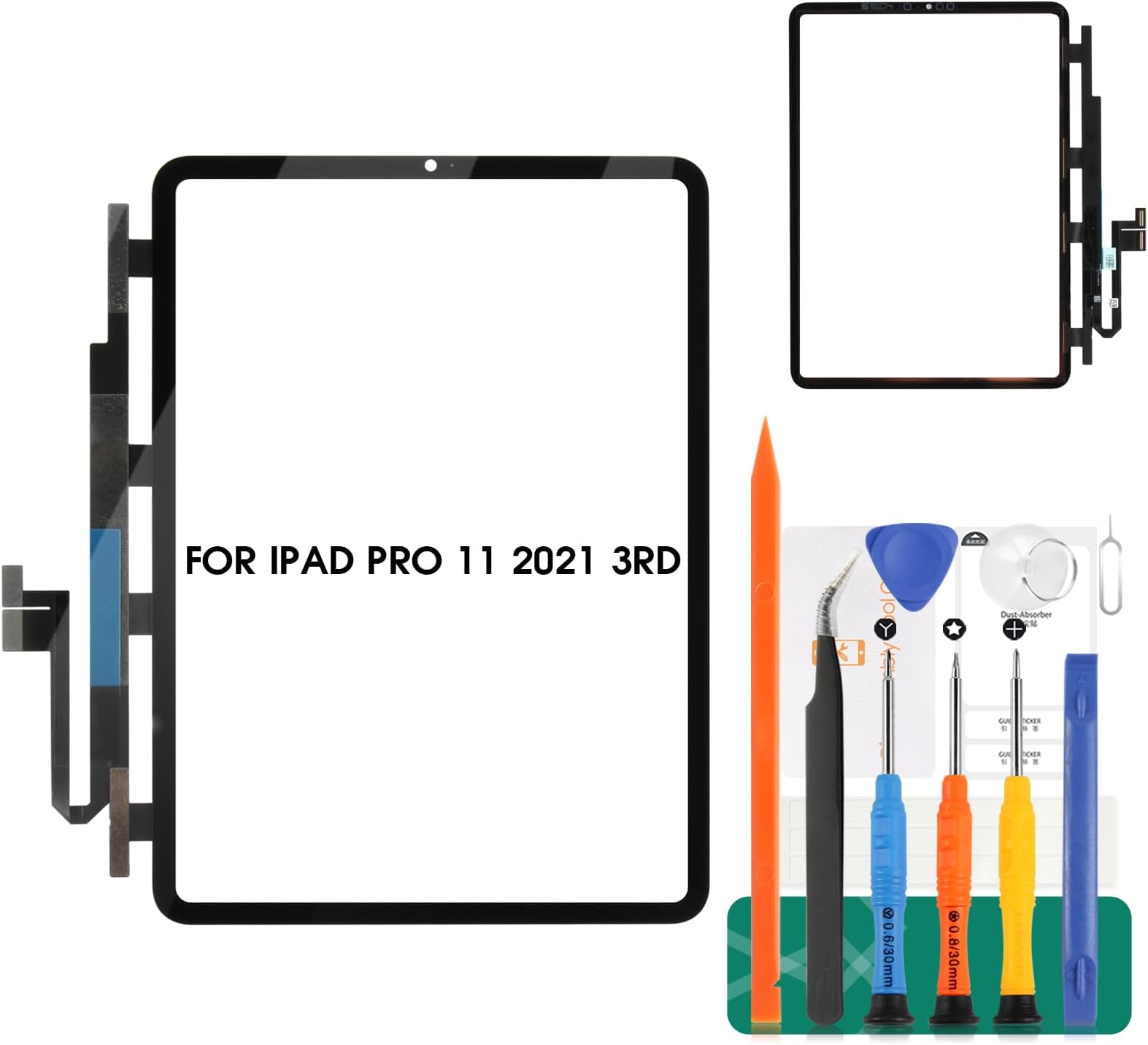 for iPad Pro 11 2021 Touch Screen Replacement Pro 11 3rd Digitizer Sensor A2301, A2459, A2460 Touch Digitizer Panel Glass Repair Parts Kits