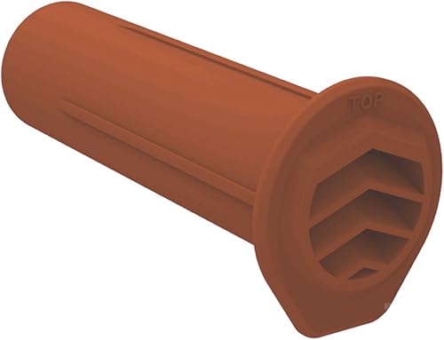 Miniatura 3 de 10 x Taladro de terracota con cavidades de ventilación redondas, retención, paredes renderizadas