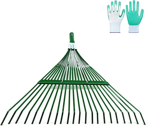 Rastrillo de paisaje, rastrillo de repuesto para césped, rastrillo de jardín, 22 dientes, hoja de abanico de acero para césped, patio, flores,