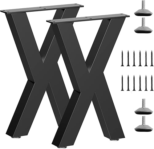 AITEDREAM Patas de mesa de centro de metal de 16 pulgadas, patas de banco de hierro DIY color negro