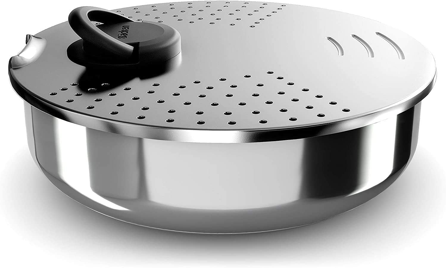 Backen 399916, Set pentole 16 pezzi, Padelle, Casseruole, Padella per saltare, 2 manici amovibili, Induzione, Rivestimento antiaderente, Impilabile, Lavabile in lavastoviglie, Garanzia 5 anni.
