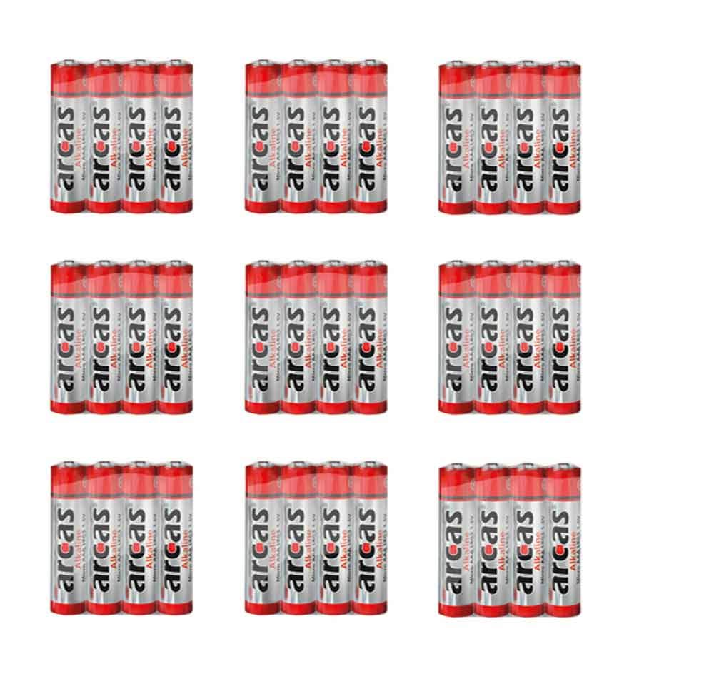 Arcas Alkaline Micro (AAA) Batterie – 36 Stück (9×4er-Pack)