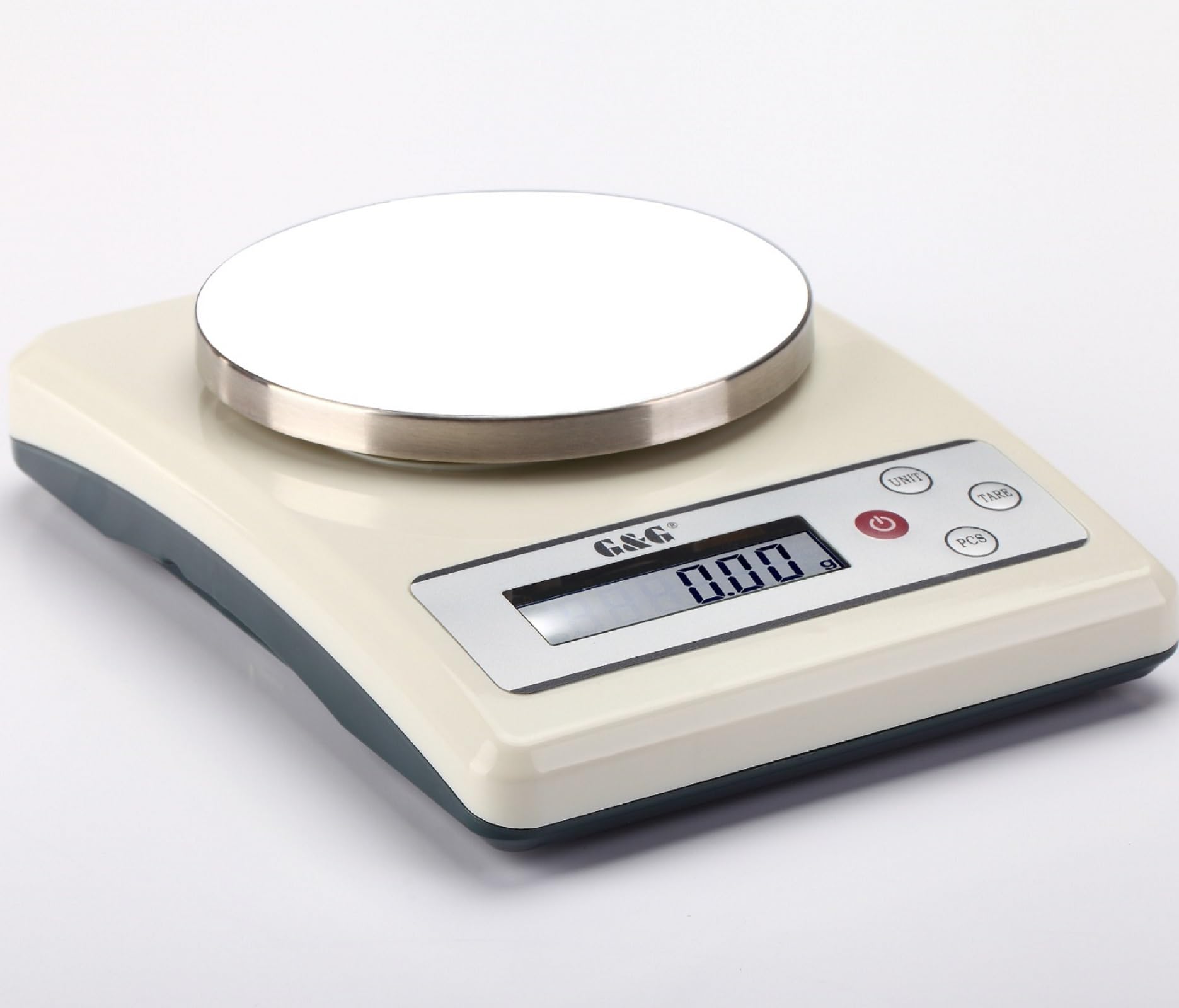 G&G KF-B Küchenwaagen, 6kg -3kg / 0.1g einstellbare Abschaltautomatik, Feinwaage Digitalwaage, mit Netzteil und Batterien (1000g/0.01g)