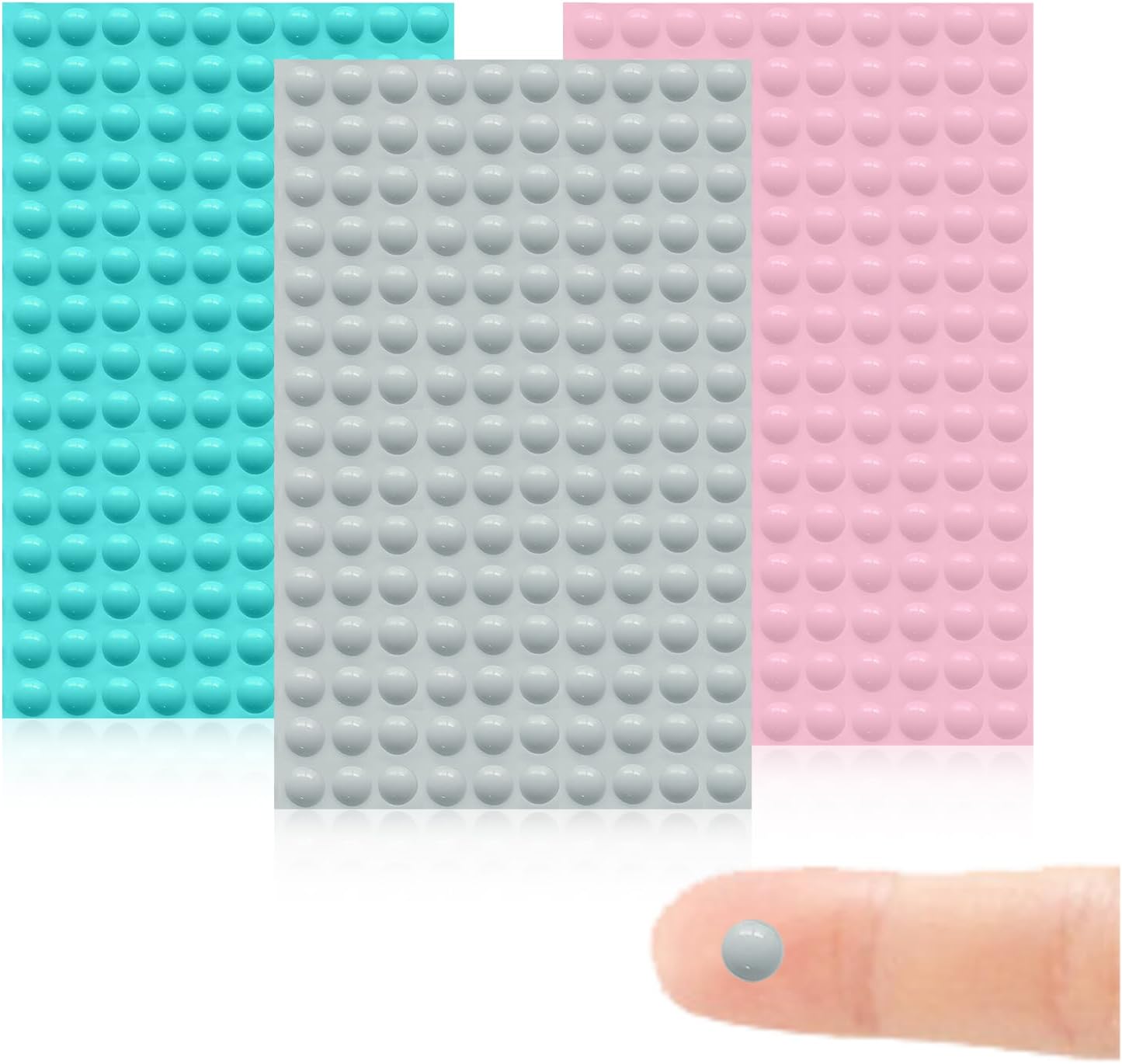 300Pcs Tactile Stickers Suitable for Vision Impaired Products Bump Dots for the Blind Tactile Stickers Braille Visual Aids Low Vision Items Sight Aid Daily Use Kit，Blue Pink Light Green