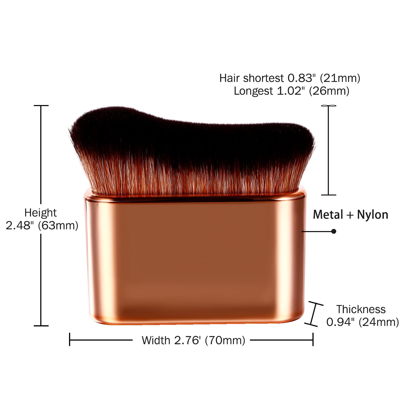 Vtrem Body Tanner Makeup Brush: 3 Colors Brush Powder Kabuki Foundation Brush Face Leg Makeup Self Tanning Brush Bronzer Applicator Blending Brush Set - Image 4