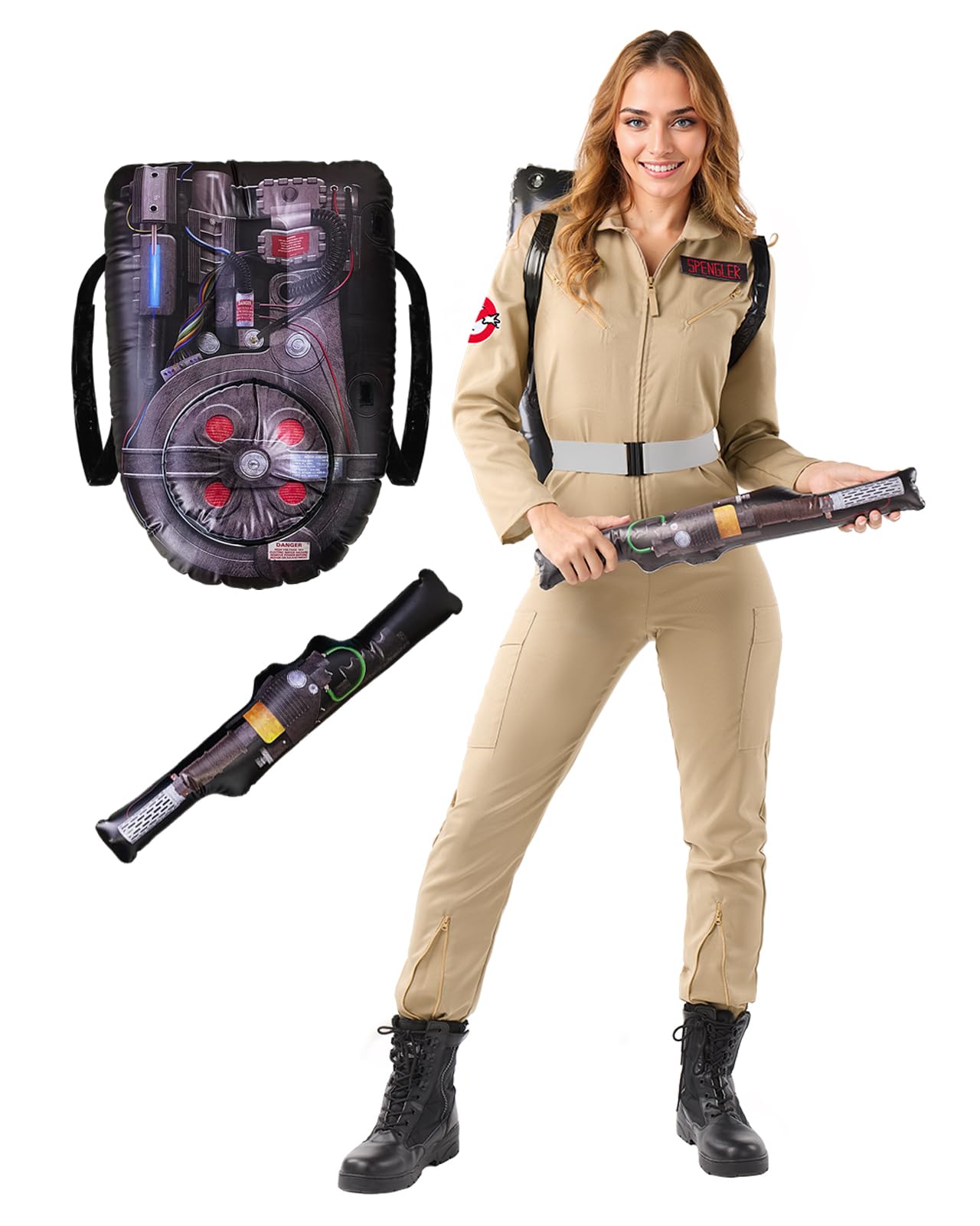 Funidelia Disfraz de Cazafantasmas para mujer, Licencia Oficial, Talla XXL Películas & Series, Fantasmas - Traje para adultos para fiestas, Carnaval y Halloween
